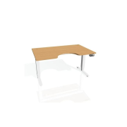 Pracovný stôl Motion Ergo, PO, 3S, 180x61-128x90 cm, buk/biely