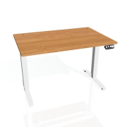 Pracovný stôl Motion, PO, 2S, 120x70,5-120,5x80 cm, jelša/biela