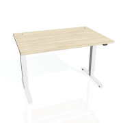 Pracovný stôl Motion, ZO, 2S, 140x70,5-120,5x80 cm, agát/biela