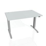 Pracovný stôl Motion, ZO, 2S, 140x70,5-120,5x80 cm, sivá/sivá