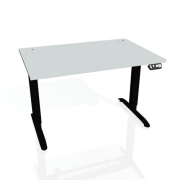 Pracovný stôl Motion, PO, 2S, 180x70,5-120,5x80 cm, sivá/čierna