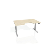 Pracovný stôl Motion Ergo, PO, 2S, 140x70,5-120,5x90 cm, agát/sivá
