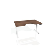 Pracovný stôl Motion Ergo, PO, 2S, 140x70,5-120,5x90 cm, orech/biela