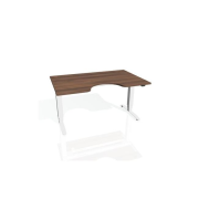Pracovný stôl Motion Ergo, ZO, 3S, 160x61-128x90 cm, orech/biela