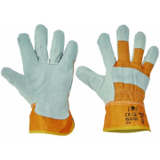 Pracovné rukavice koža/textil veľkosť 10/XL